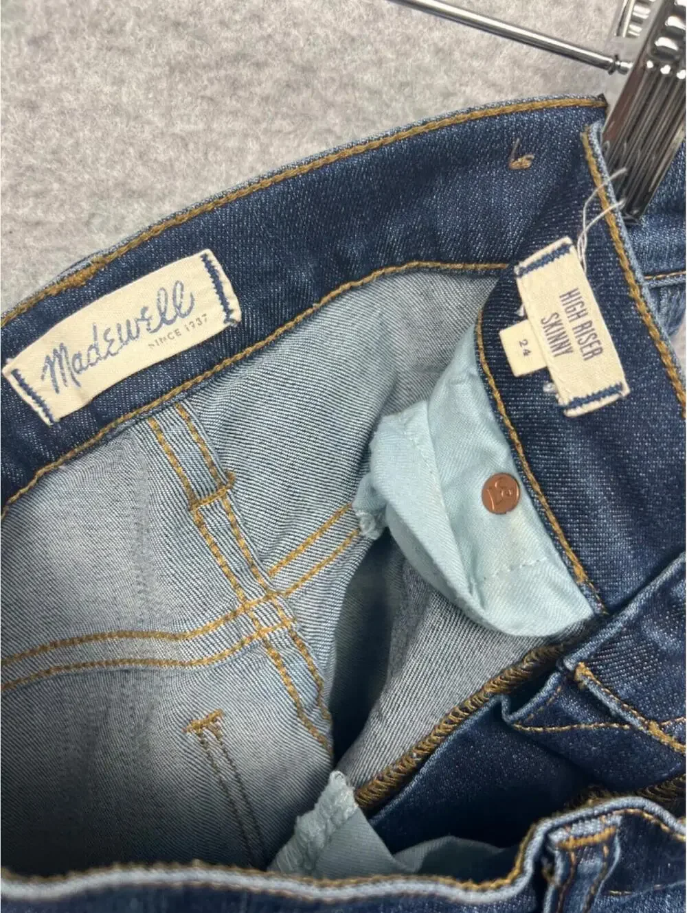 Madewell High Riser Skinny Denim Jeans Womens 24 Mid Wash Classic